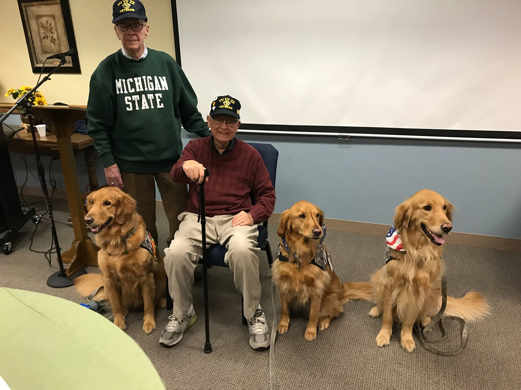 World War II Veterans with Kare 9 Military Ministry Dogs