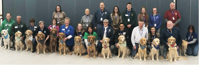 new handlers and caregivers for comfort dogs and kare 9 dogs
